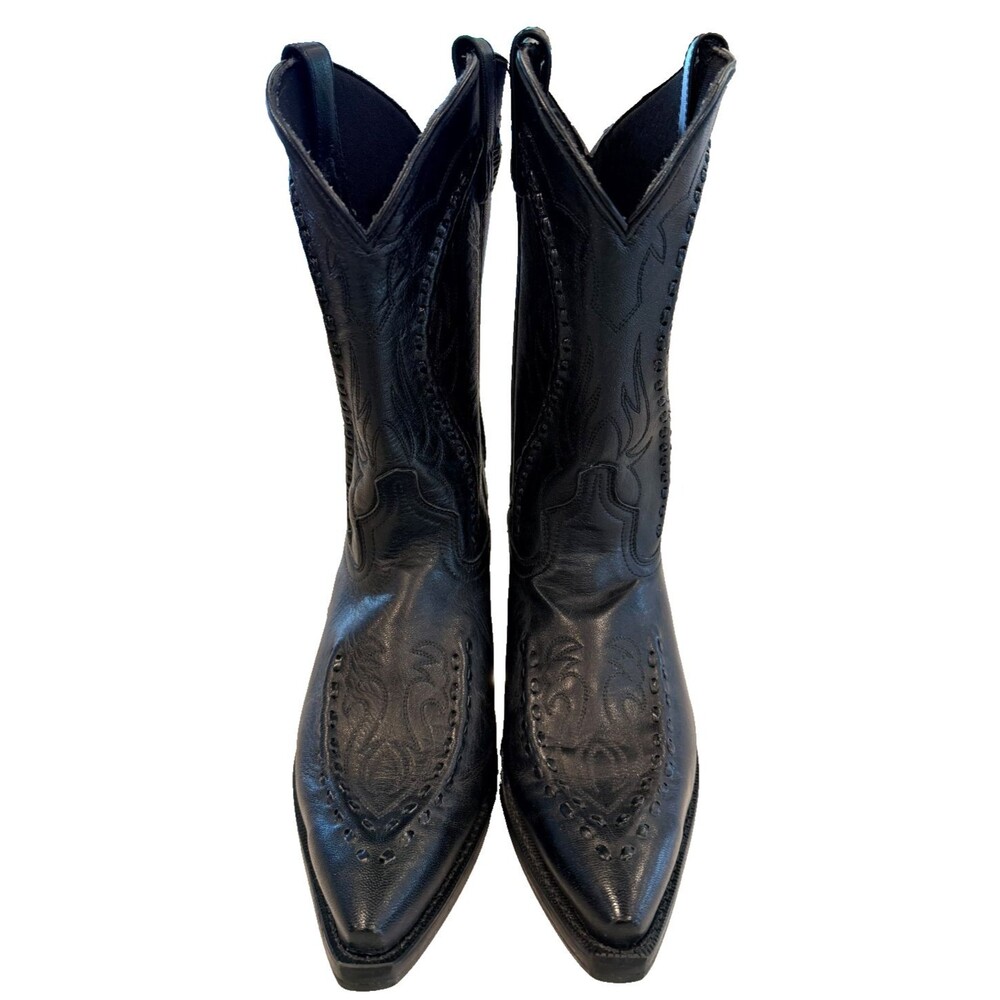 Laredo Laramie Western Boot Black Mens Added Vibram Outsole Size 12D EUC